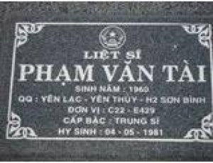 Tìm thân nhân liệt sĩ Phạm Văn Tài