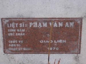 Tìm thân nhân liệt sĩ Phạm Văn An