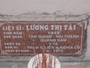 Nhắn tìm thân nhân liệt sỹ  Lương Thị Tài