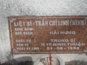 Nhắn tìm thân nhân liệt sỹ Trần Chí Linh (Minh)