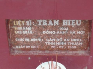 Nhắn tìm thân nhân liệt sỹ Trần Hiệu