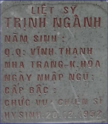 Tìm thân nhân liệt sĩ Trịnh Ngành