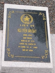 Nhắn tin tìm thân nhân liệt sĩ Nguyễn Văn Bảy