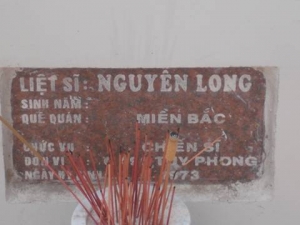 Nhắn tìm thân nhân liệt sỹ Nguyễn Long