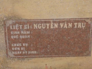 Nhắn tìm thân nhân liệt sĩ Nguyễn Văn Trụ