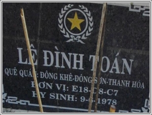 Nhắn tin tìm thân nhân liệt sĩ Lê Đình Toán
