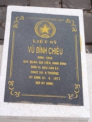 Nhắn tìm thân nhân liệt sỹ  Vũ Đình Chiêu 