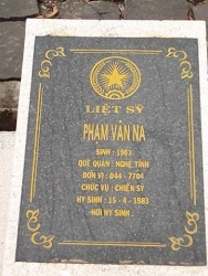 Nhắn tìm thân nhân liệt sỹ Phạm Văn Na