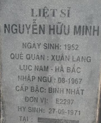 Tìm thân nhân liệt sĩ Nguyễn Hữu Minh
