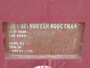Nhắn tìm thân nhân liệt sĩ Nguyễn Ngọc Chẩn