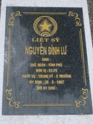 Nhắn tìm thân nhân liệt sỹ  Nguyễn Đình Lư