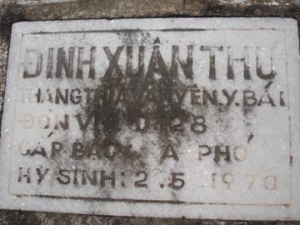 Nhắn tìm thân nhân liệt sĩ Đinh Xuân Thu