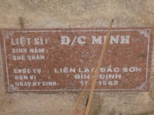 Nhắn tìm thân nhân liệt sĩ Minh