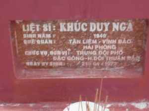 Tìm thân nhân liệt sĩ  Khúc Duy Ngã
