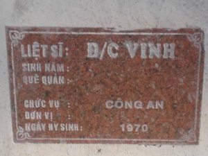 Nhắn tìm thân nhân liệt sĩ Vinh