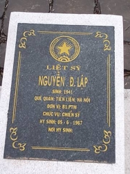 Nhắn tìm thân nhân liệt sỹ  Nguyễn.Đ.Lập