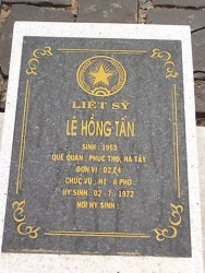 Nhắn tìm thân nhân liệt sỹ  Lê Hồng Tấn