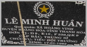 Nhắn tìm thân nhân liệt sỹ  Lê Minh Huân