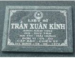 Tìm thân nhân liệt sĩ Trần Xuân Kính