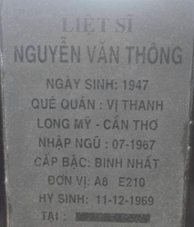 Tìm thân nhân liệt sĩ Nguyễn Văn Thông