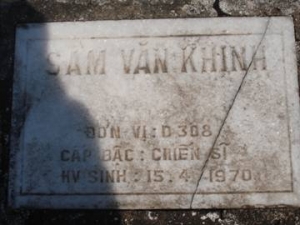 Nhắn tìm thân nhân liệt sỹ Sầm Văn Khinh