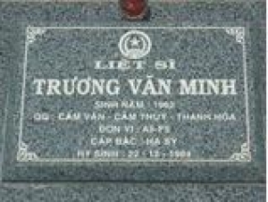 Tìm thân nhân liệt sĩ Trương Văn Minh