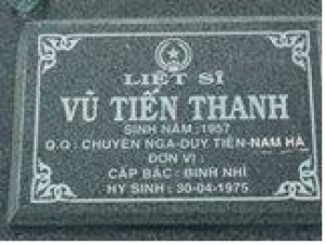 Tìm thân nhân liệt sĩ Vũ Tiến Thanh