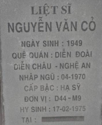 Tìm thân nhân liệt sĩ Nguyễn Văn Cỏ