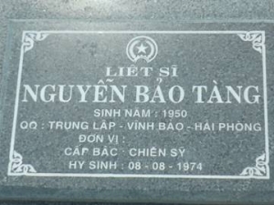 Tìm thân nhân liệt sĩ Nguyễn Bảo Tàng 