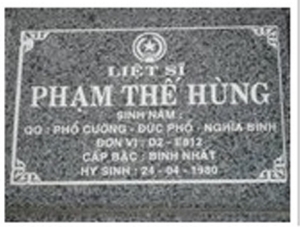 Tìm thân nhân liệt sĩ Phạm Thế Hùng