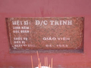 Nhắn tìm thân nhân liệt sĩ Trinh