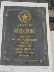 Nhắn tìm thân nhân liệt sỹ Nguyễn Duy Ngữ