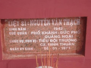 Nhắn tìm thân nhân liệt sỹ  Nguyễn Văn Thạch