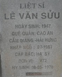 Tìm thân nhân liệt sĩ Lê Văn Sửu