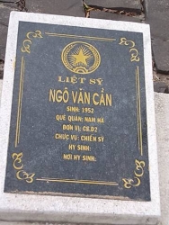 Nhắn tìm thân nhân liệt sỹ  Ngô Văn Cần 