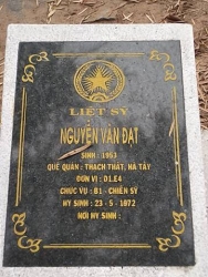 Nhắn tìm thân nhân liệt sỹ  Nguyễn Văn Đạt