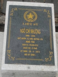 Nhắn tìm thân nhân liệt sỹ Ngô Chí Nhượng