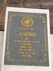 Nhắn tìm thân nhân liệt sỹ  Vũ Văn Thắng