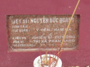 Nhắn tìm thân nhân liệt sỹ Nguyễn Đức Quang