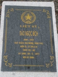 Nhắn tìm thân nhân liệt sỹ  Đào Ngọc Bích