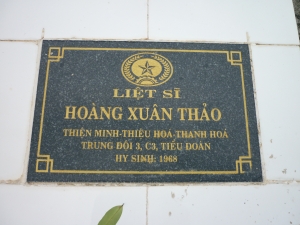 Tìm thân nhân liệt sĩ Hoàng Xuân Thảo