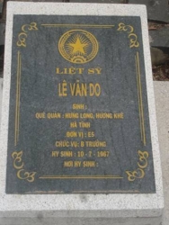 Nhắn tìm thân nhân liệt sỹ Lê Văn Do