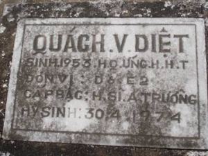 Nhắn tìm thân nhân liệt sỹ Quách Văn Diệt 