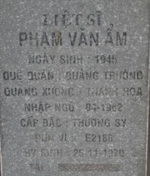 Tìm thân nhân liệt sĩ Phạm Văn Ẩm