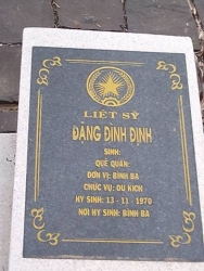 Nhắn tin tìm thân nhân liệt sỹ Đặng Đình Định