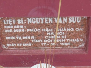 Nhắn tìm thân nhân liệt sỹ  Nguyễn Văn Sửu