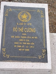 Nhắn tìm thân nhân liệt sỹ  Đỗ Thế Cường