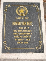 Nhắn tìm thân nhân liệt sỹ  Huỳnh Văn Đức