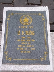 Nhắn tìm thân nhân liệt sỹ Lê Đ.Trường