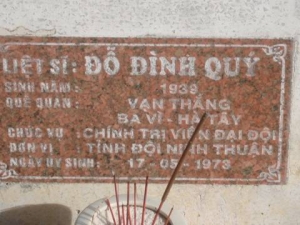 Nhắn tìm thân nhân liệt sỹ  Đỗ Đình Quý